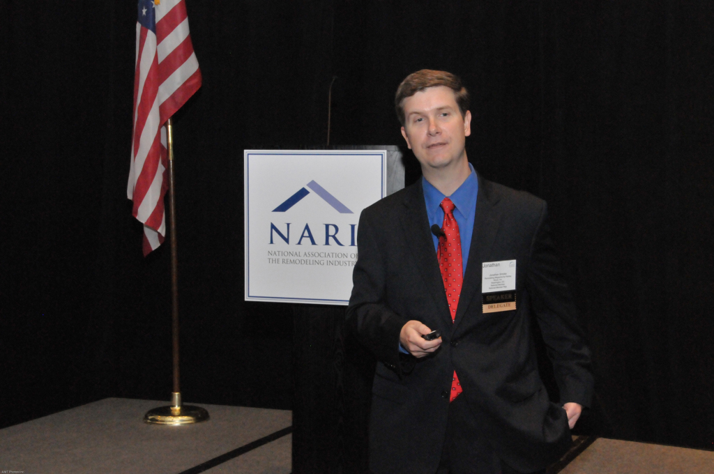 Jonathan Smoke, Hanley Wood's chief economist, shares good news with NARI delegates at the 2013 Leadership Summit: The remodeling outlook is good heading into 2014.