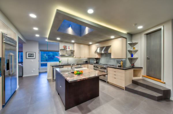 Treve Johnson Photography likes when clients, such as 2M Architecture (which remodeled this kitchen), use his photographs on their social media sites, as long as his firm is credited.